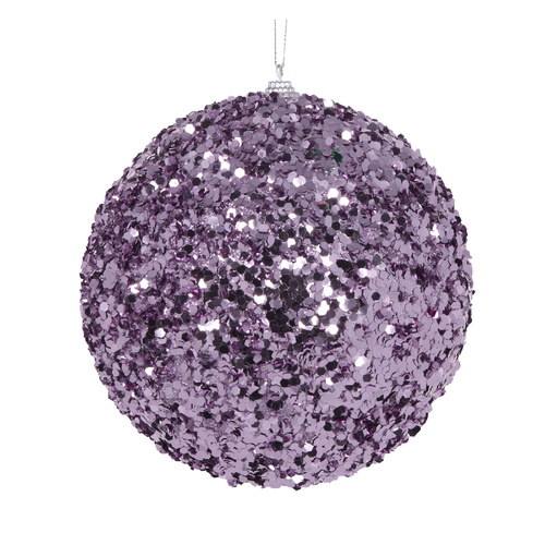 Holly & Ivy | XL Mauve Glitter Flake Bauble