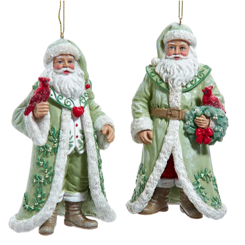 Mistletoe Santa Ornaments