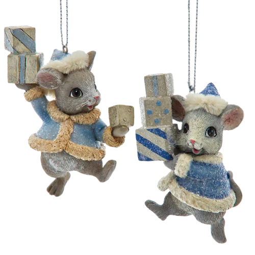 Mice w/ Present Ornaments