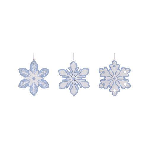 Frosted Blue Snowflakes