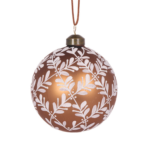Gingerbread Fleur Bauble