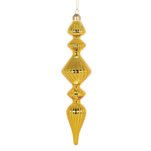 Retro Gold Ribbed Finial