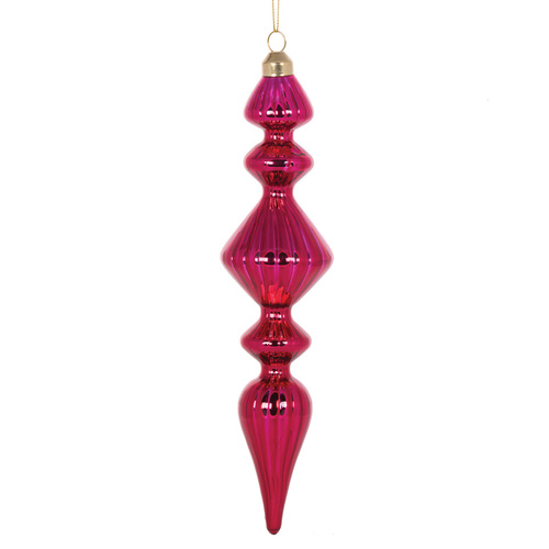 Retro Pink Ribbed Finial