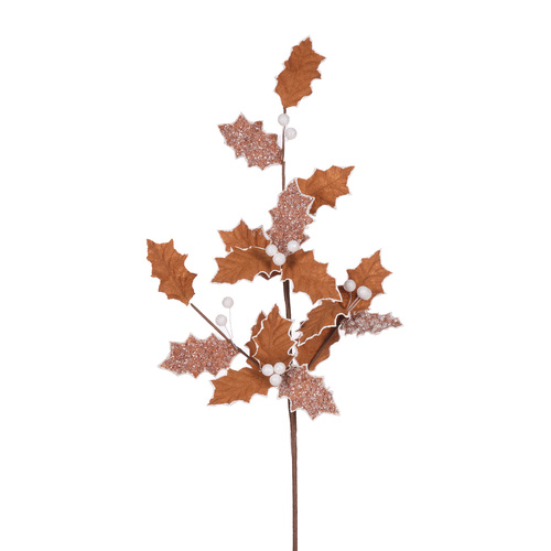 Gingerbread Holly Spray