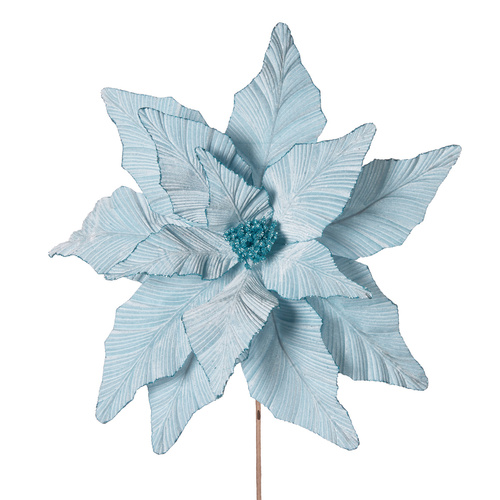 Luxe Light Blue Poinsettia