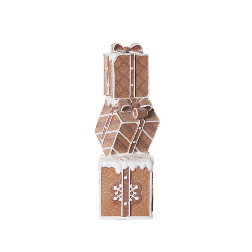 Piped Gingerbread Present Stack