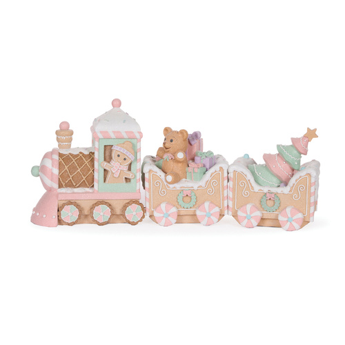 Piped Pastel Gingerbread Train
