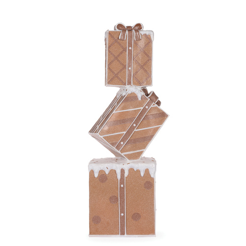 Piped Gingerbread Present Stack