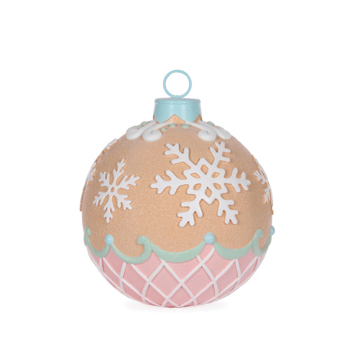 Piped Pastel Gingerbread Snowflake Bauble