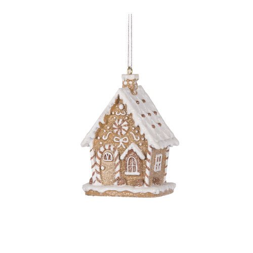 Piped Gingerbread House Ornament