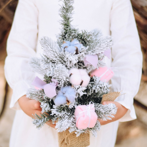 Flocked Pastel Mini Tree