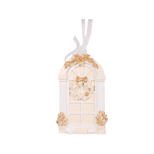 Ivory & Gold Door Ornament