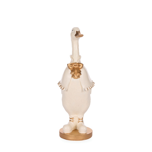 Ivory & Gold Regal Duck w/ BowTie