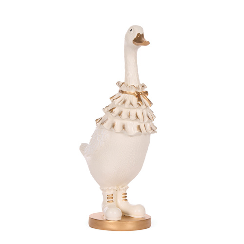Ivory & Gold Regal Duck w/ Cape