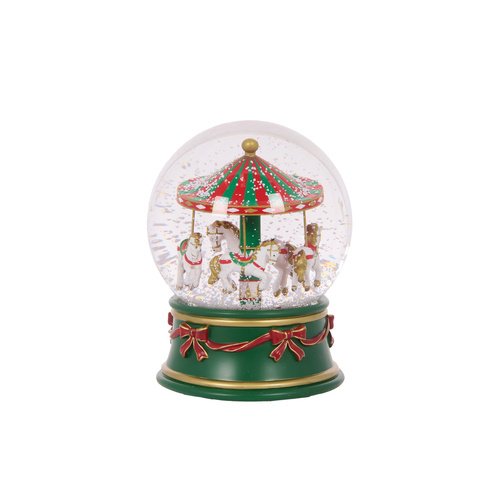Musical Merry Go Round Snow Globe