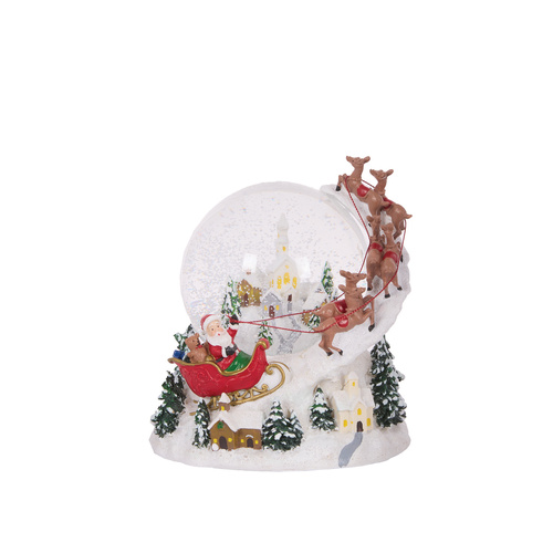 Santas Sleigj Snow Globe