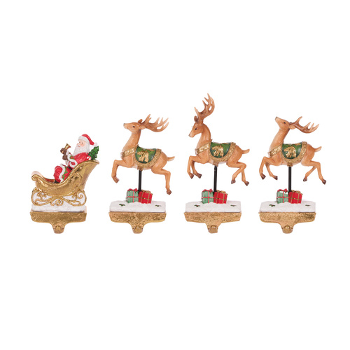Santa Sleigh Stocking Holders