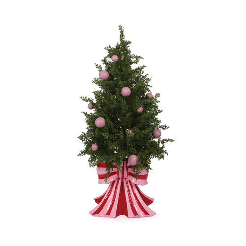 Red & Pink Bow Christmas Tree