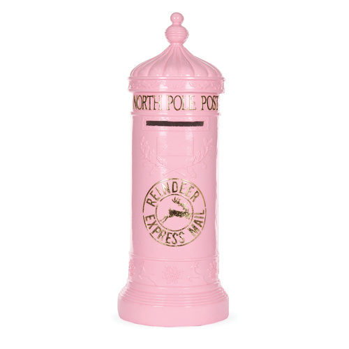 Pink & Gold Santa Mailbox