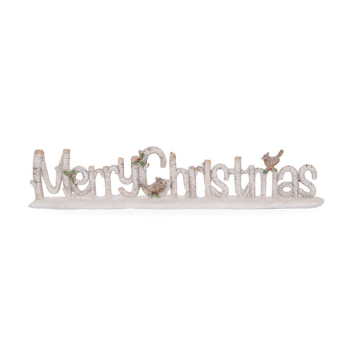 Birch Merry Christmas Sign
