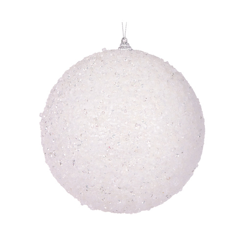 XL White Crystals Bauble