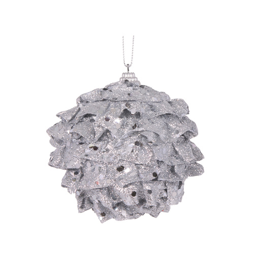 Silver Ruffles Bauble