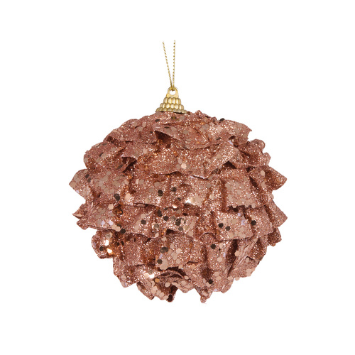 Copper Ruffles Bauble