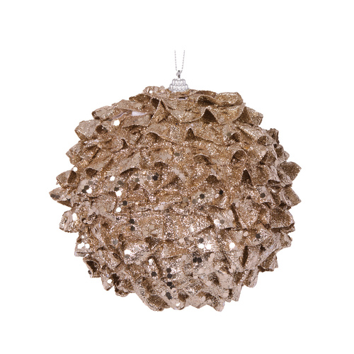 XL Champagne Ruffles Bauble