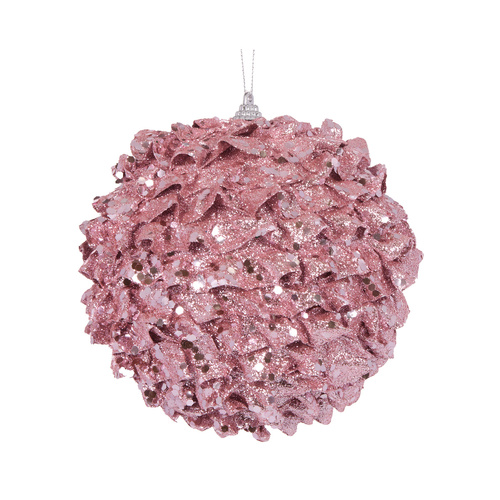 XL Pink Ruffles Bauble
