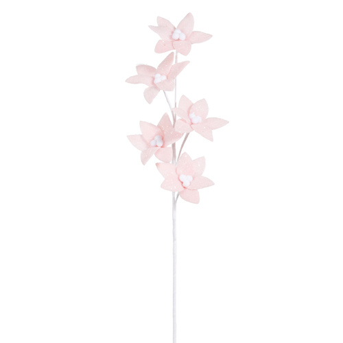 Raz | Jingle & Cocoa | Pink Poinsettia Spray