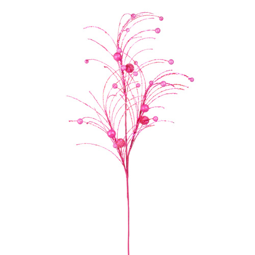 Raz | Glittered Ball Spray | Fuschia Pink