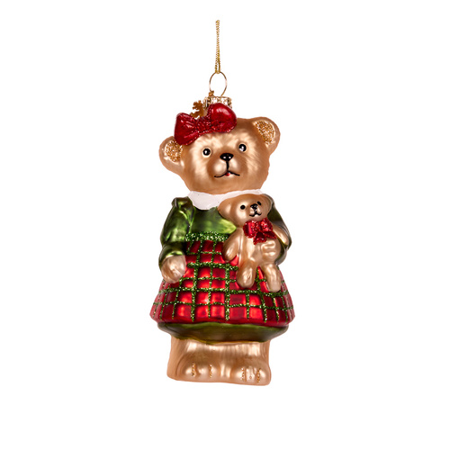 Girl Bear Glass HO