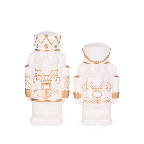 Ivory & Gold Salt & Pepper Shakes