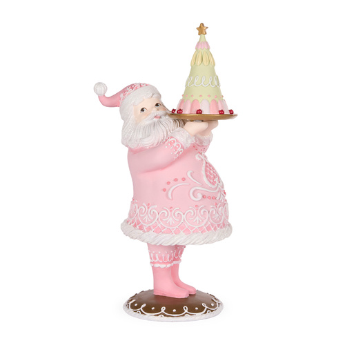 Pastel Gingerbread Santa w/ Cake
