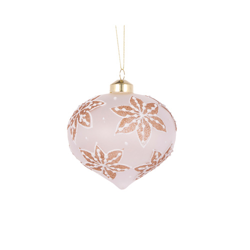 Frosted Gingerbread Snowflakes Onion Bauble