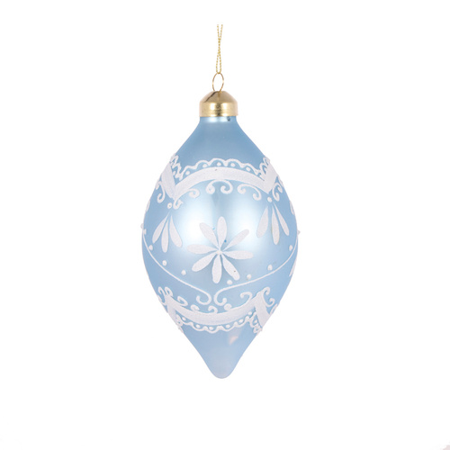 Elaborate Frosted Blue Bdrop auble