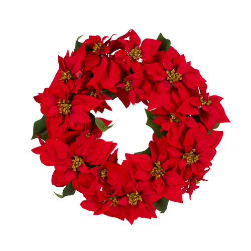 Natural Poinsettia Wreath