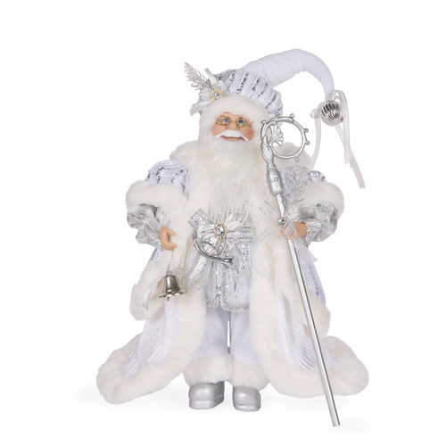Silver Fabric Santa