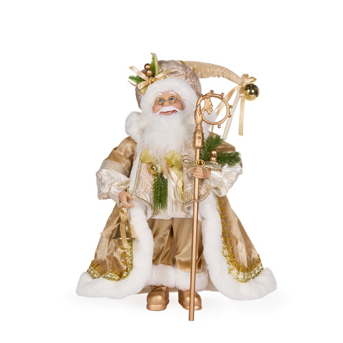 Champagne Fabric Santa