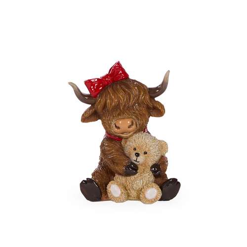 Cozy Highland Cow w/ TeddyBear