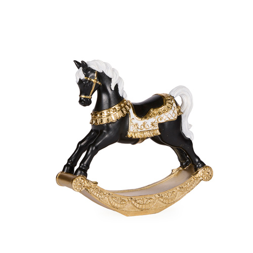 Black & Gold Rocking Horse