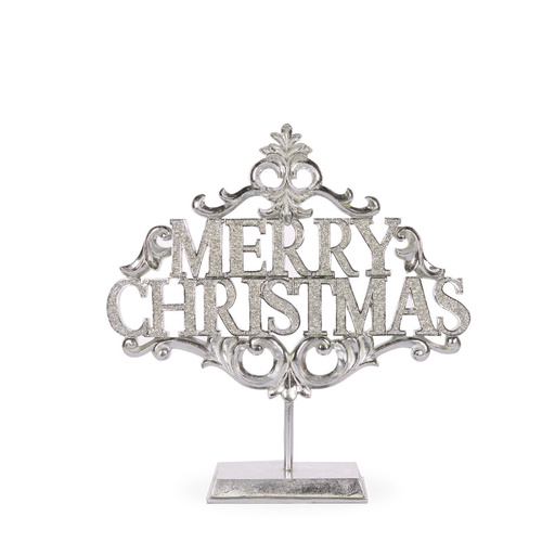Decorative Silver Merry Christmas