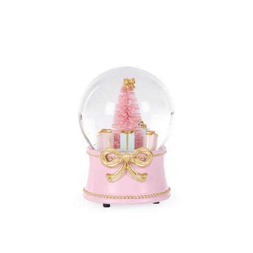 Champagne & Pink Bow Snowglobe