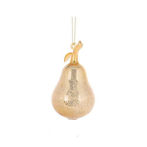 Gold Mercury Pear Bauble