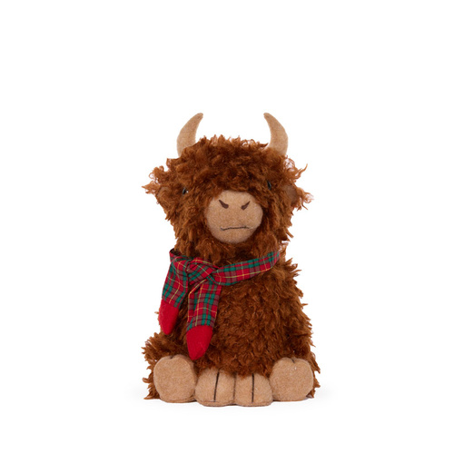 Tartan Highland Cow Sitting