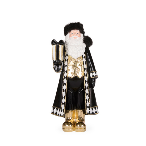 Black & Gold Santa w/ Gift