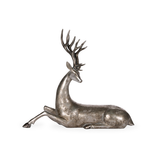 Antique Pewter Nestled Reindeer