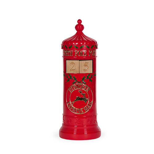 Traditional Red Countdown Mailbox