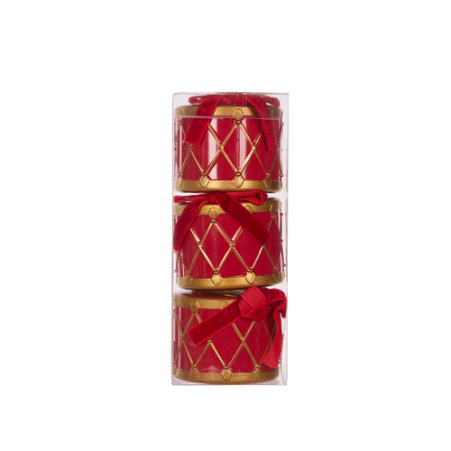 Red / Gold 7cm Hanging Drums