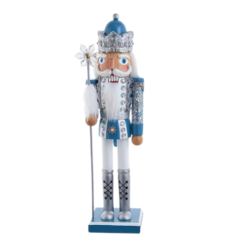 Platinum & Blue Nutcracker